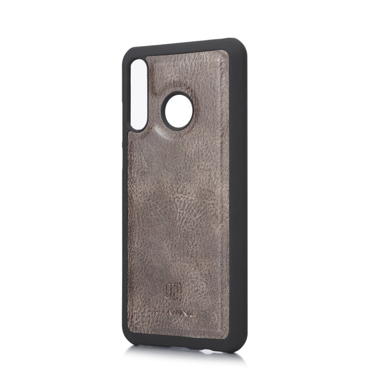 DG.MING Crazy Horse Texture Flip Detachable Magnetic Leather Case for Huawei P30 Lite, with Holder & Card Slots & Wallet