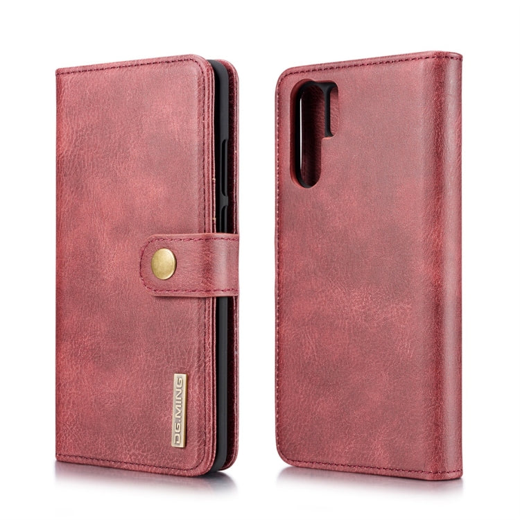 DG.MING Crazy Horse Texture Flip Detachable Magnetic Leather Case for Huawei P30 Pro, with Holder & Card Slots & Wallet