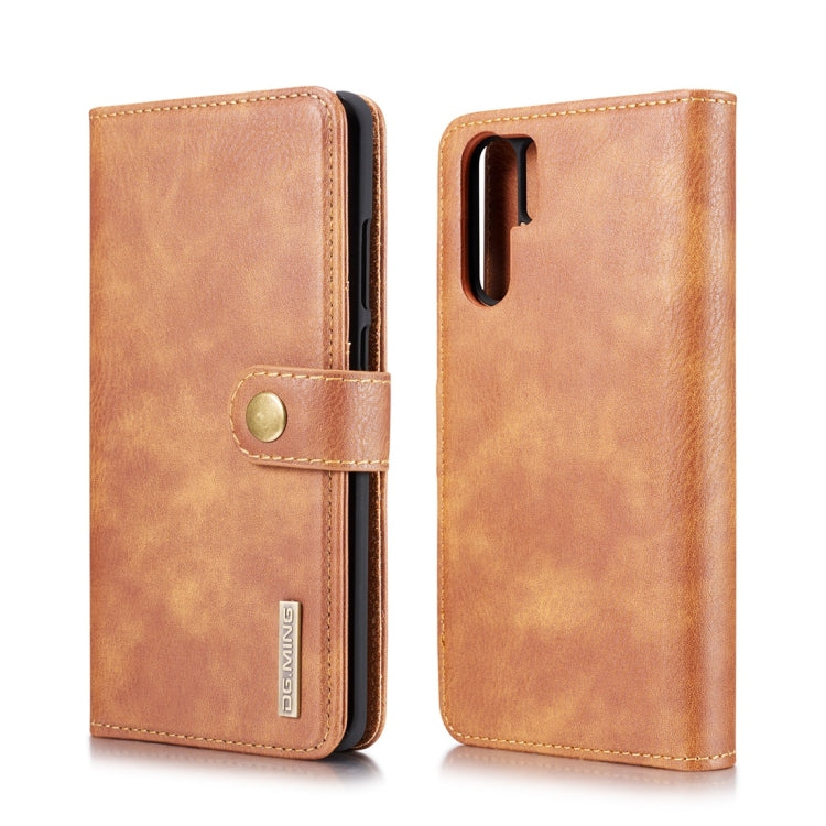 DG.MING Crazy Horse Texture Flip Detachable Magnetic Leather Case for Huawei P30 Pro, with Holder & Card Slots & Wallet