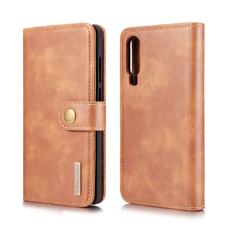DG.MING Crazy Horse Texture Flip Detachable Magnetic Leather Case for Huawei P30, with Holder & Card Slots & Wallet
