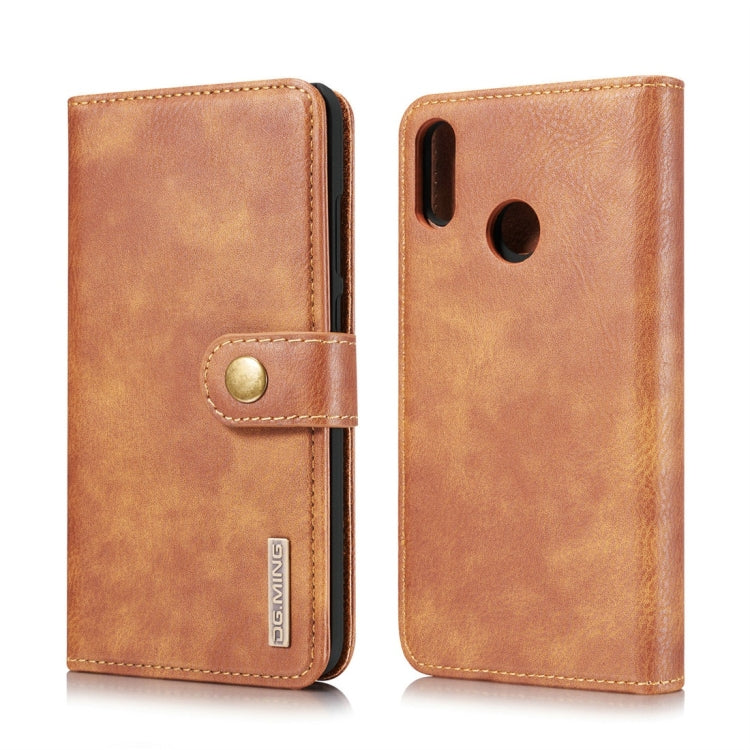 DG.MING Crazy Horse Texture Flip Detachable Magnetic Leather Case for Huawei P Smart (2019) / Honor 10 Lite / Nova Lite 3, with Holder & Card Slots & Wallet