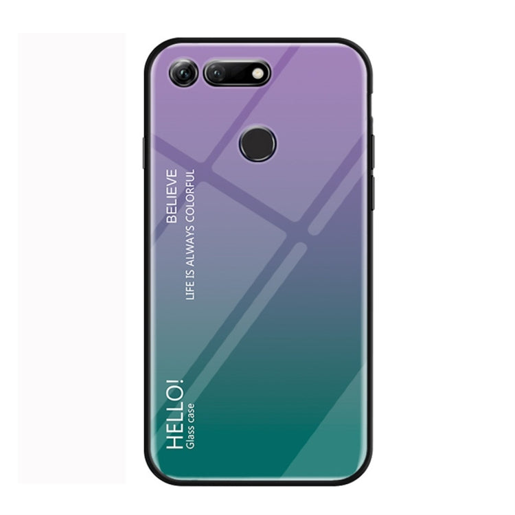 Gradient Color Glass Protective Case for Huawei Honor View 20