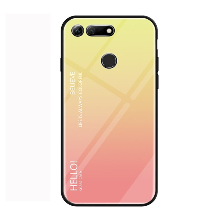 Gradient Color Glass Protective Case for Huawei Honor View 20