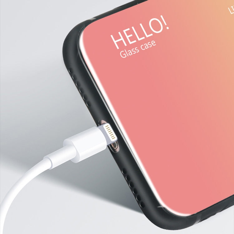 Gradient Color Glass Protective Case for Huawei Honor View 20