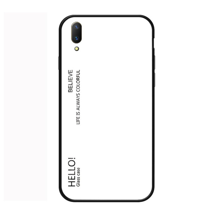 Gradient Color Glass Protective Case for Huawei Enjoy 9 Plus