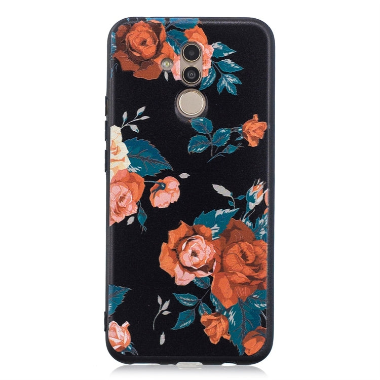 Rose Pattern Stereo Relief Soft TPU Protective Case for Huawei Mate 20 Lite