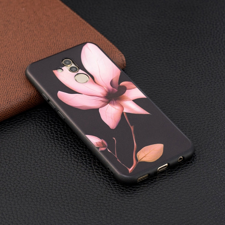 Lotus Pattern Stereo Relief Soft TPU Protective Case for Huawei Mate 20 Lite