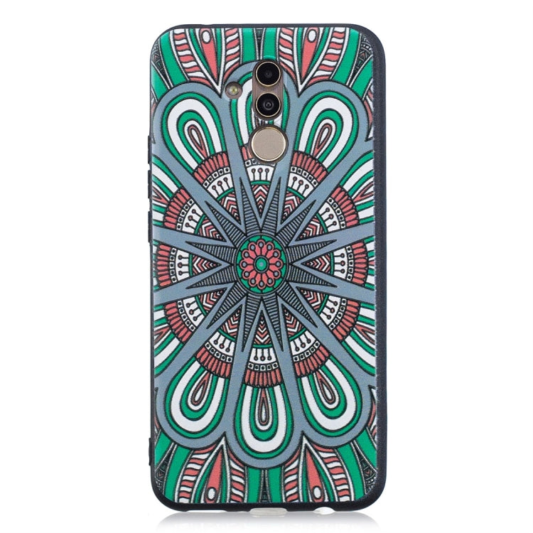 Stramonium Pattern Stereo Relief Soft TPU Protective Case for Huawei Mate 20 Lite