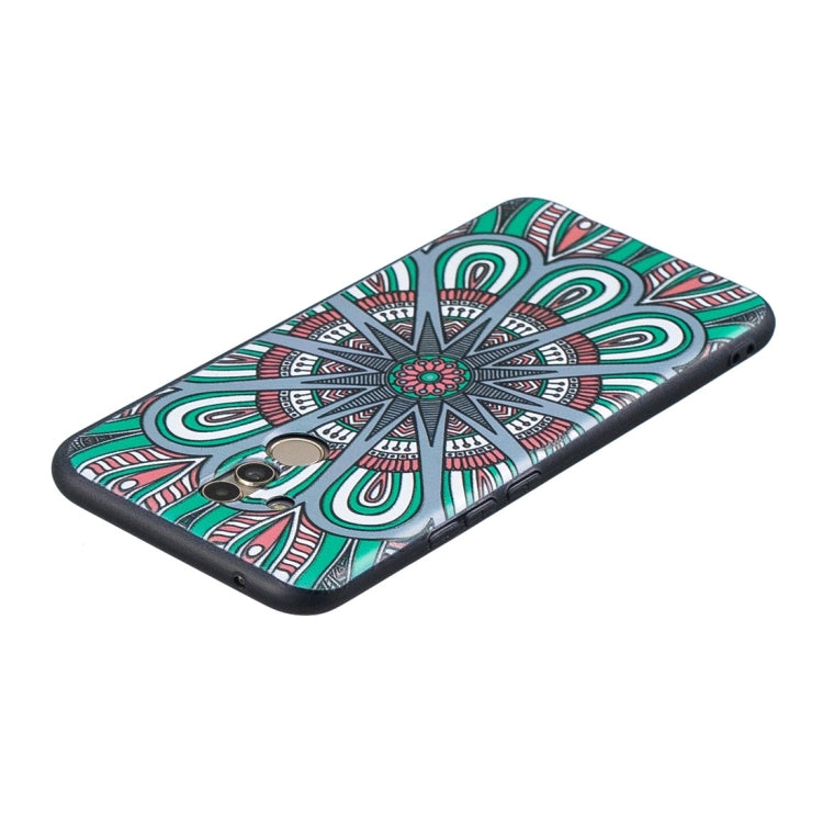 Stramonium Pattern Stereo Relief Soft TPU Protective Case for Huawei Mate 20 Lite