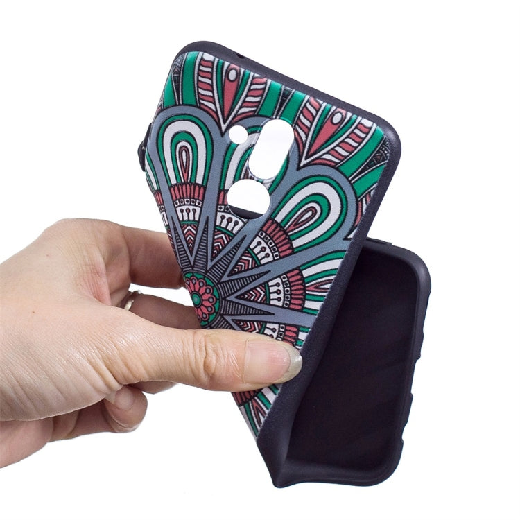 Stramonium Pattern Stereo Relief Soft TPU Protective Case for Huawei Mate 20 Lite