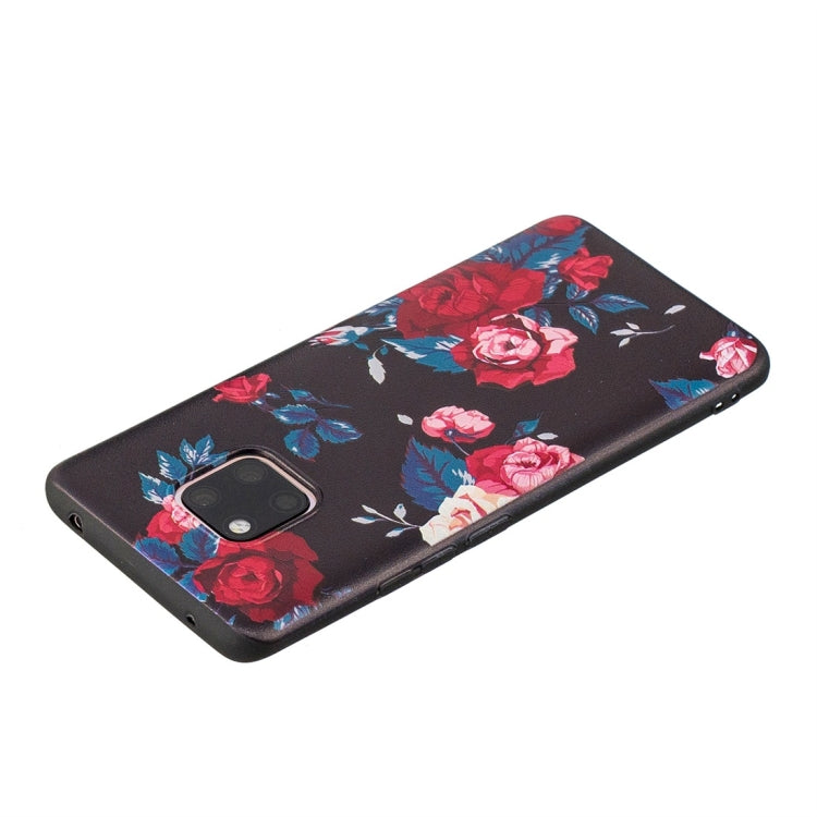 Rose Pattern Stereo Relief Soft TPU Protective Case for Huawei Mate 20 Pro