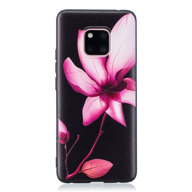 Lotus Pattern Stereo Relief Soft TPU Protective Case for Huawei Mate 20 Pro