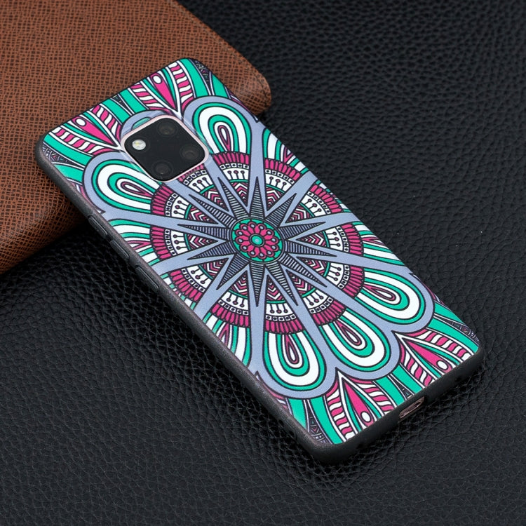 Stramonium Pattern Stereo Relief Soft TPU Protective Case for Huawei Mate 20 Pro