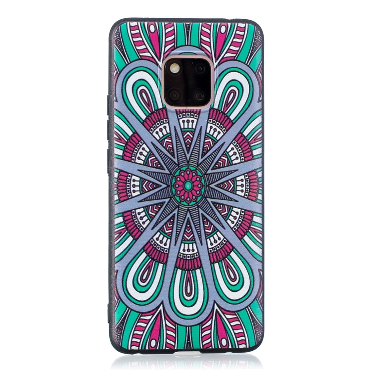 Stramonium Pattern Stereo Relief Soft TPU Protective Case for Huawei Mate 20 Pro