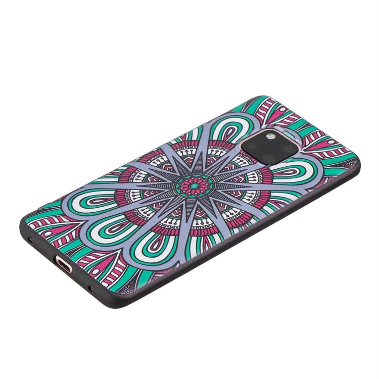 Stramonium Pattern Stereo Relief Soft TPU Protective Case for Huawei Mate 20 Pro