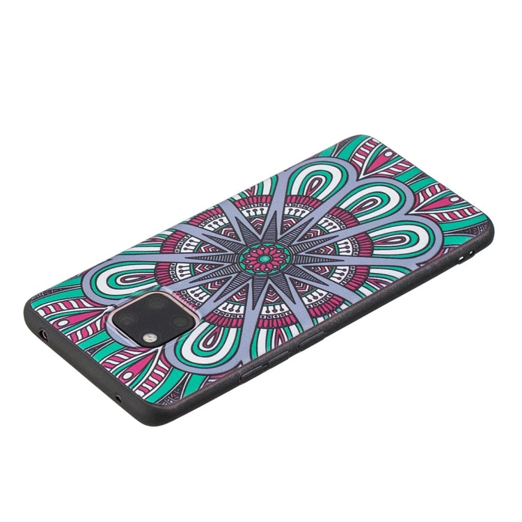 Stramonium Pattern Stereo Relief Soft TPU Protective Case for Huawei Mate 20 Pro