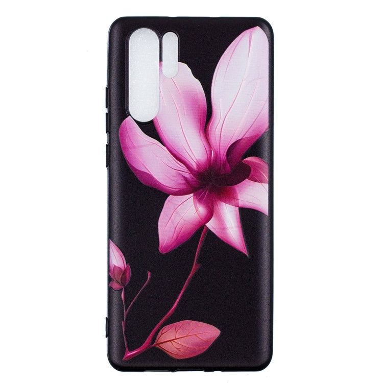Lotus Pattern Stereo Relief Soft TPU Protective Case for Huawei P30 Pro