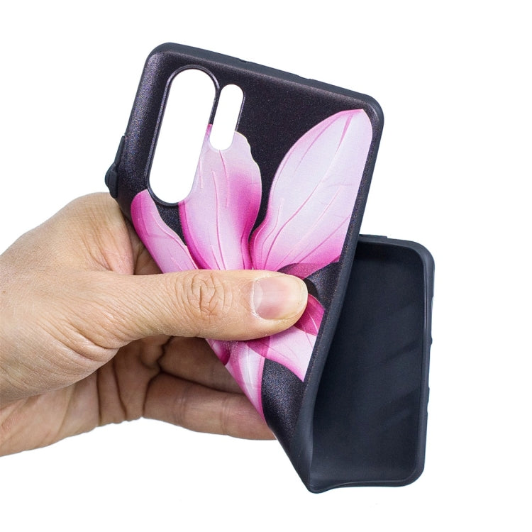 Lotus Pattern Stereo Relief Soft TPU Protective Case for Huawei P30 Pro