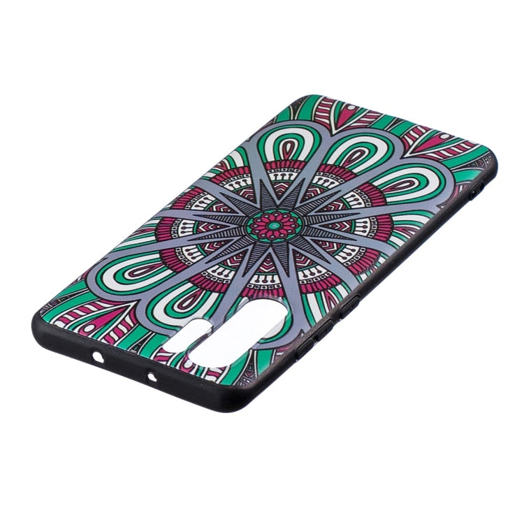 Stramonium Pattern Stereo Relief Soft TPU Protective Case for Huawei P30 Pro