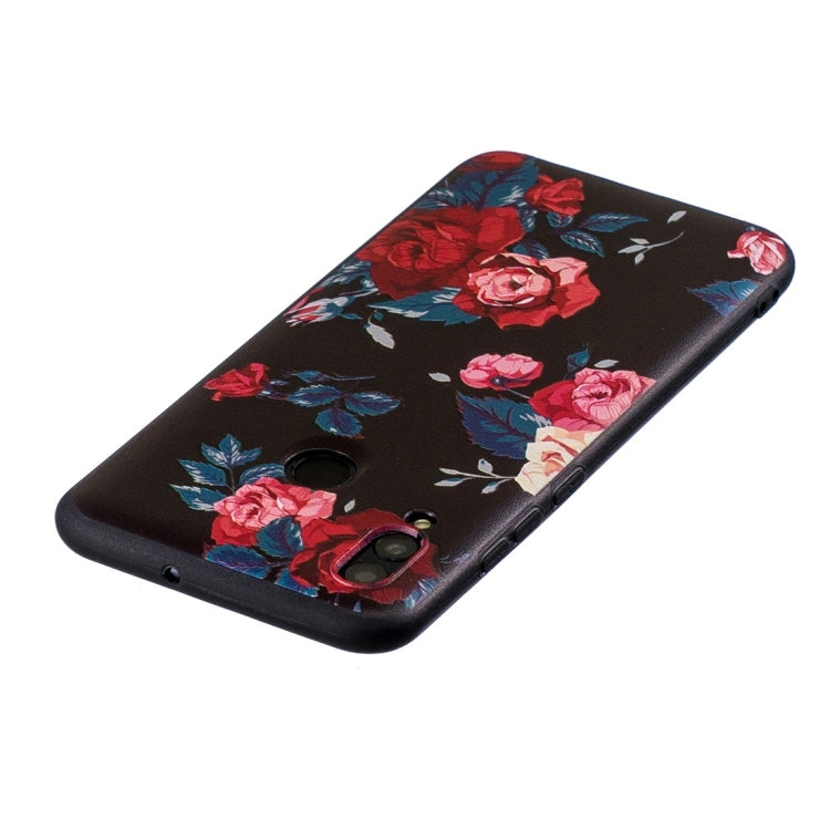 Rose Pattern Stereo Relief Soft TPU Protective Case for Huawei P Smart (2019) / Honor 10 Lite