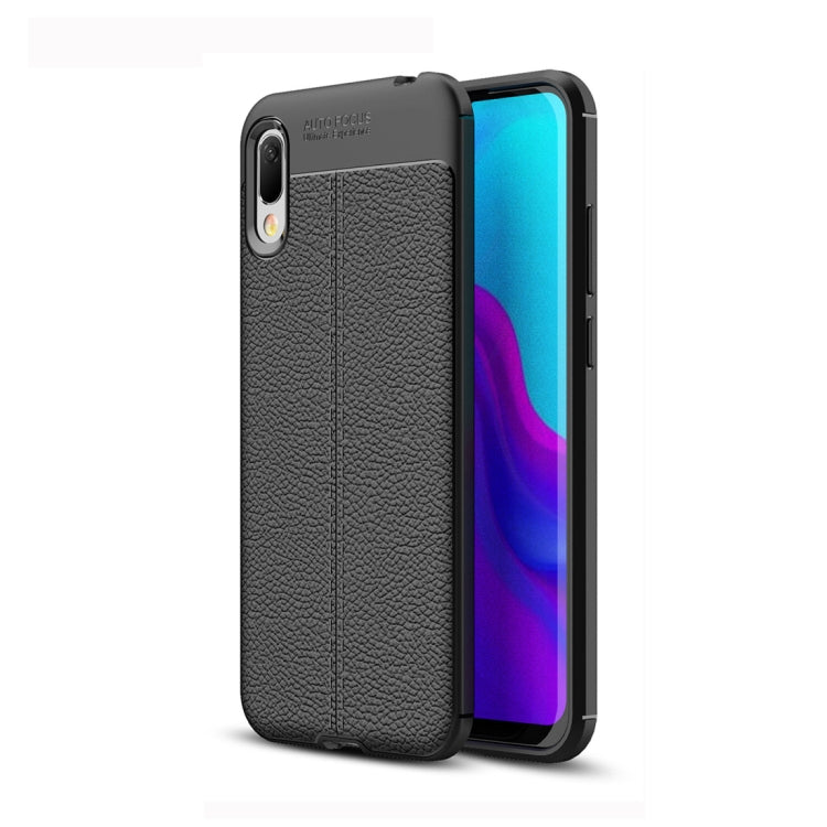 Litchi Texture TPU Shockproof Case for Huawei Y6 Pro (2019)