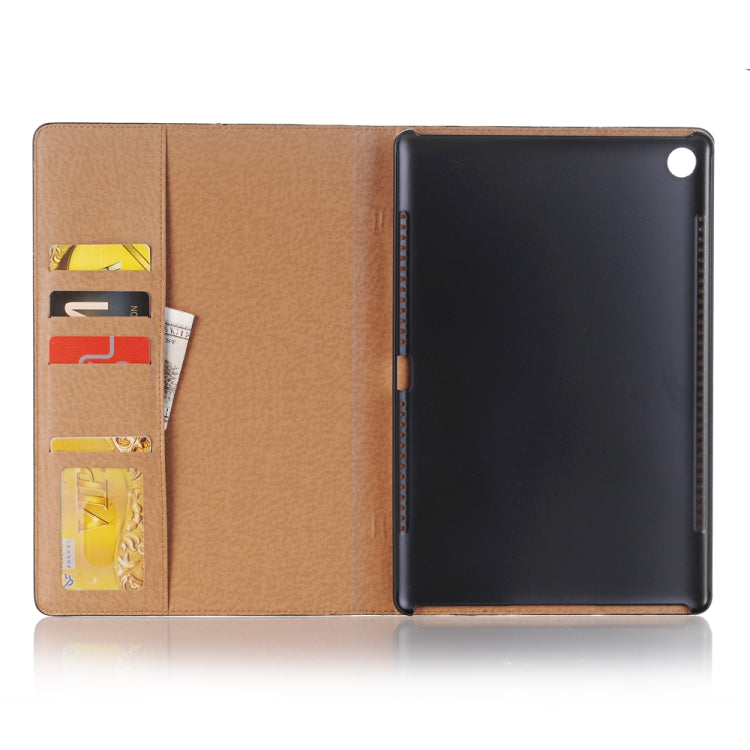 For Huawei MediaPad M5 10.8 inch Vintage Book Style Horizontal Flip Environmental PU Leather Case with Holder & Card Slots & Wallet & Photo Frame