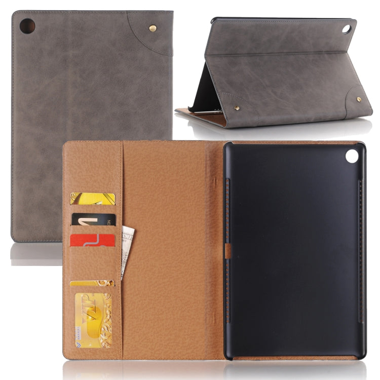 For Huawei MediaPad M5 10.8 inch Vintage Book Style Horizontal Flip Environmental PU Leather Case with Holder & Card Slots & Wallet & Photo Frame