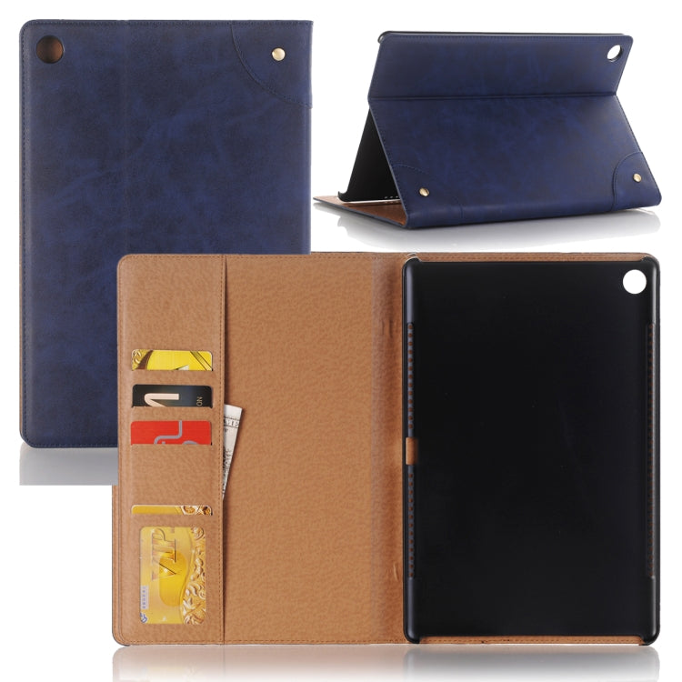 For Huawei MediaPad M5 10.8 inch Vintage Book Style Horizontal Flip Environmental PU Leather Case with Holder & Card Slots & Wallet & Photo Frame