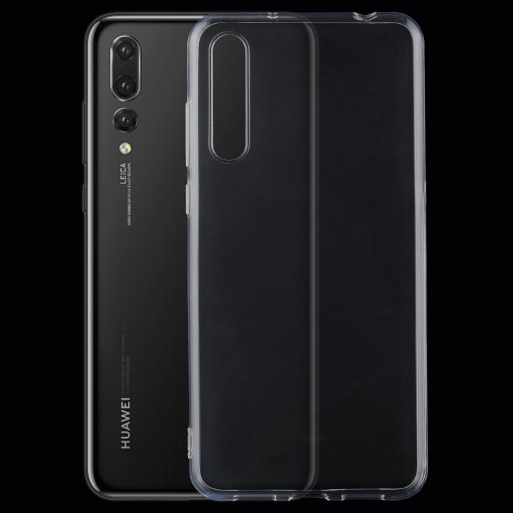 For Huawei P20 Pro 0.75mm Ultra-thin Transparent TPU Protective Back Cover Case(Transparent)