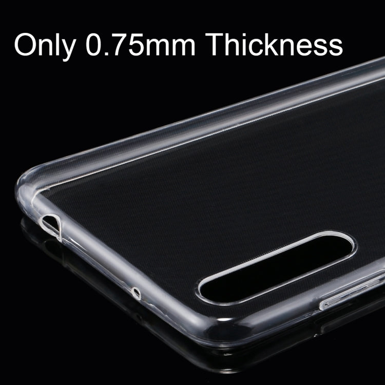 50 PCS for Huawei P20 Pro 0.75mm Ultra-thin Transparent TPU Protective Back Cover Case