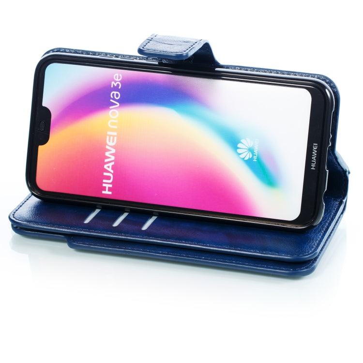 Multifunctional Litchi Texture Horizontal Flip Leather Case for Huawei P20 Lite, with