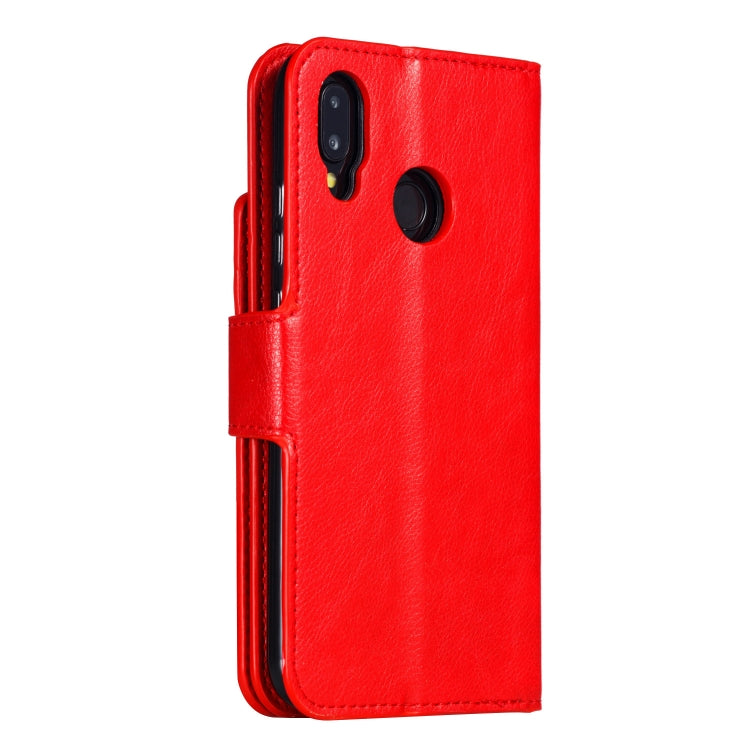 Multifunctional Litchi Texture Horizontal Flip Leather Case for Huawei P20 Lite, with