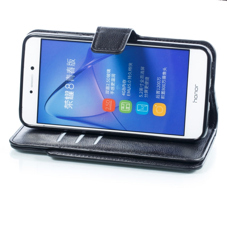 Multifunctional Litchi Texture Horizontal Flip Leather Case for Huawei P8 Lite (2017), with Nine Card Slot & Holder & Wallet