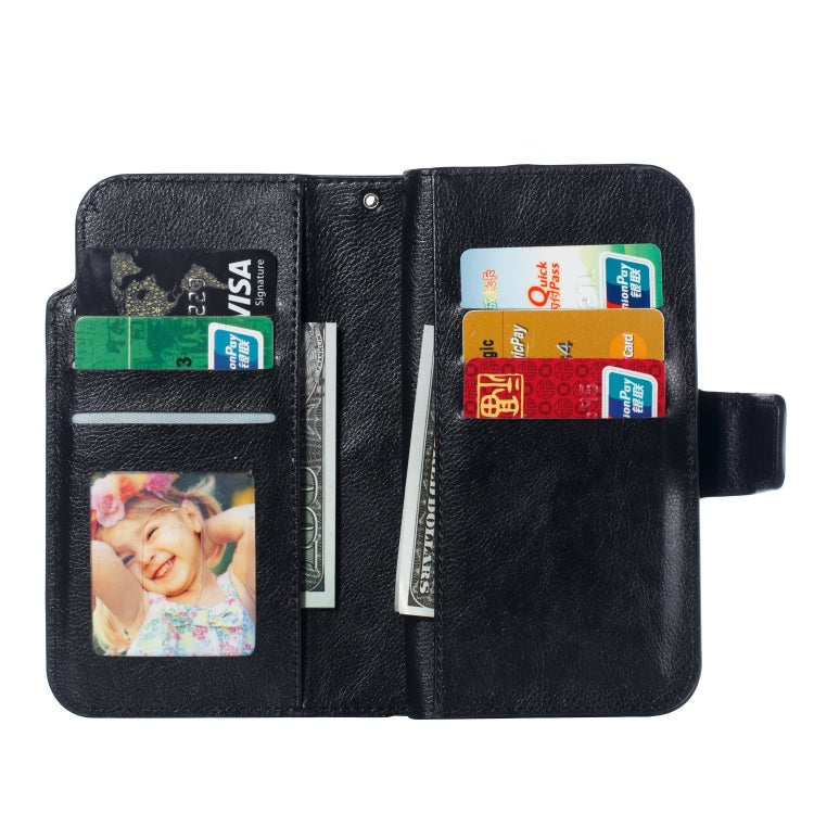 Multifunctional Litchi Texture Horizontal Flip Leather Case for Huawei P8 Lite (2017), with Nine Card Slot & Holder & Wallet