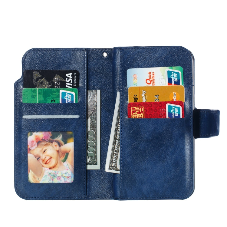 Multifunctional Litchi Texture Horizontal Flip Leather Case for Huawei P8 Lite (2017), with Nine Card Slot & Holder & Wallet