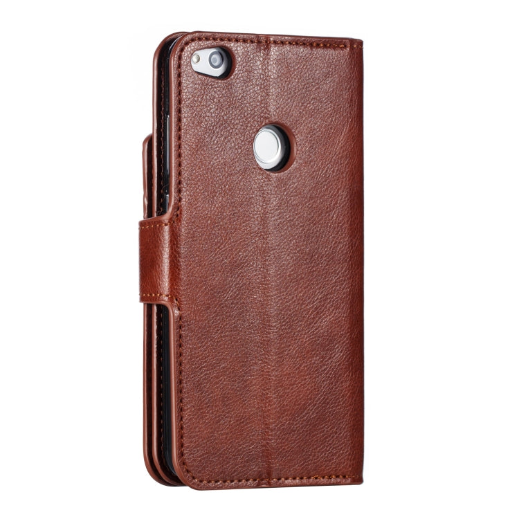 Multifunctional Litchi Texture Horizontal Flip Leather Case for Huawei P8 Lite (2017), with Nine Card Slot & Holder & Wallet