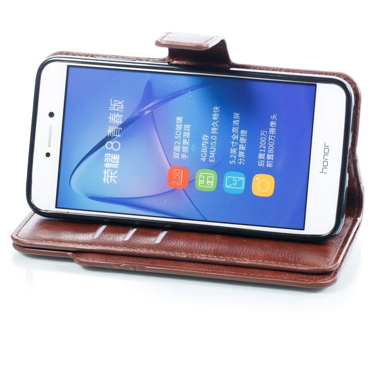 Multifunctional Litchi Texture Horizontal Flip Leather Case for Huawei P8 Lite (2017), with Nine Card Slot & Holder & Wallet