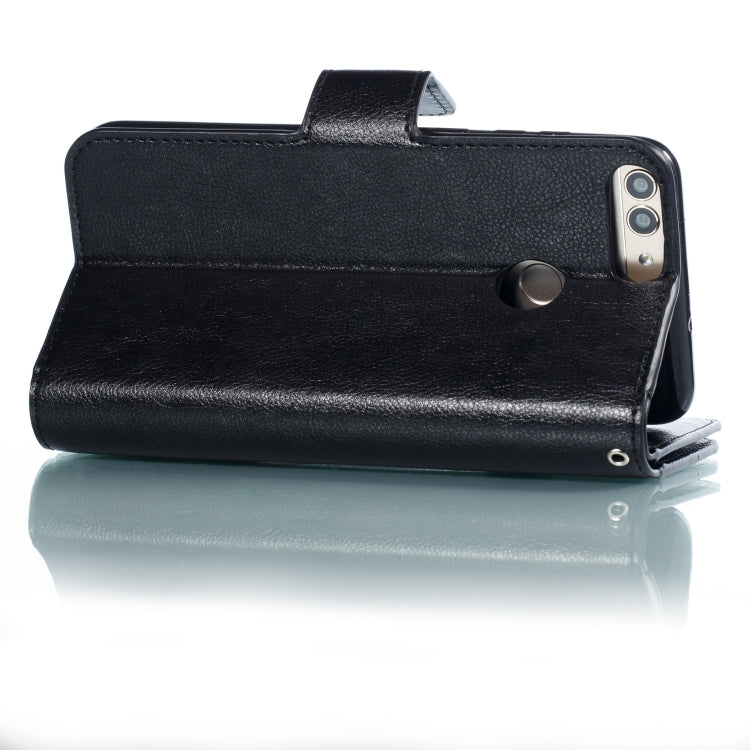 Multifunctional Litchi Texture Horizontal Flip Leather Case for Huawei Enjoy 7S, with Nine Card Slot & Holder & Wallet