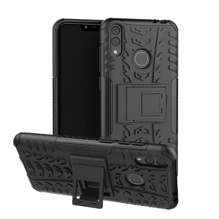 Tire Texture TPU+PC Shockproof Case for Huawei Honor Play 8C, with Holder
