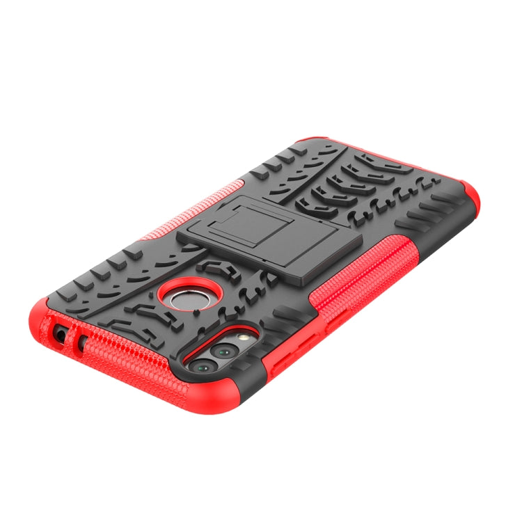 Tire Texture TPU+PC Shockproof Case for Huawei Honor Play 8C, with Holder