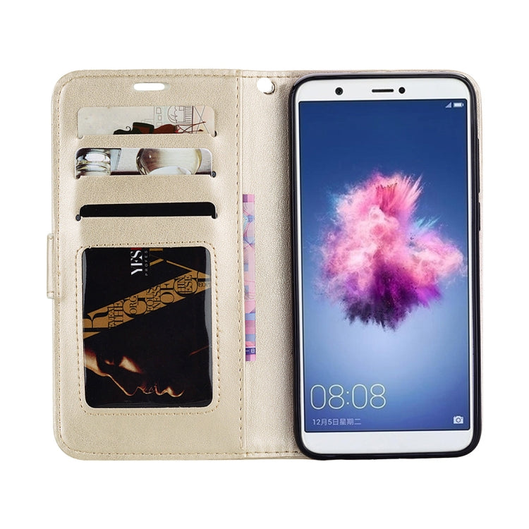 Mandragora Pattern Crystal Encrusted Horizontal Flip Leather Case for Huawei P smart (Enjoy 7S), with Card Slot & Holder & Wallet & Lanyard