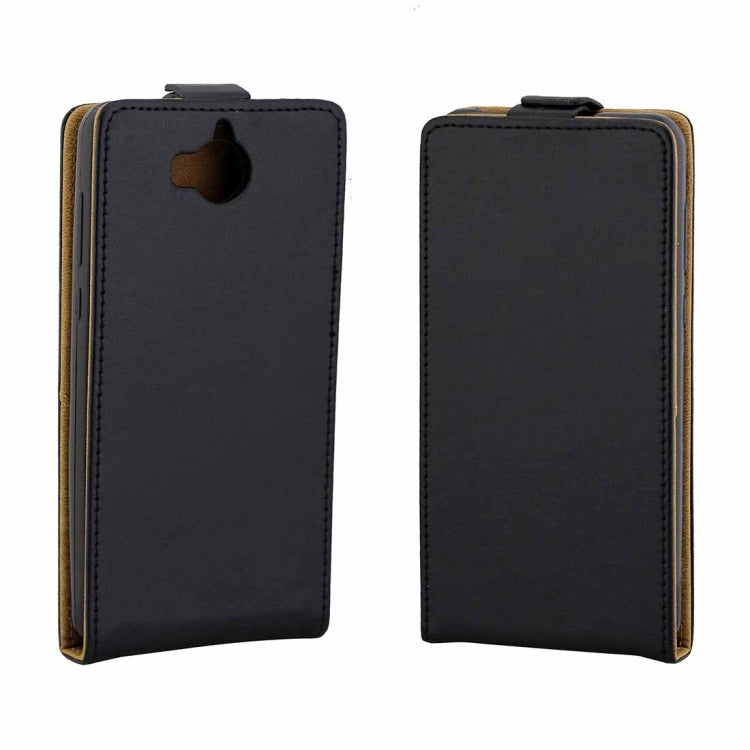 For Huawei Y5 (2017) TPU Business Style Vertical Flip Protective Leather Case with Card Slot (Black)