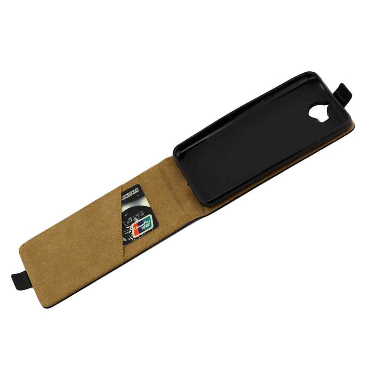 For Huawei Y5 (2017) TPU Business Style Vertical Flip Protective Leather Case with Card Slot (Black)