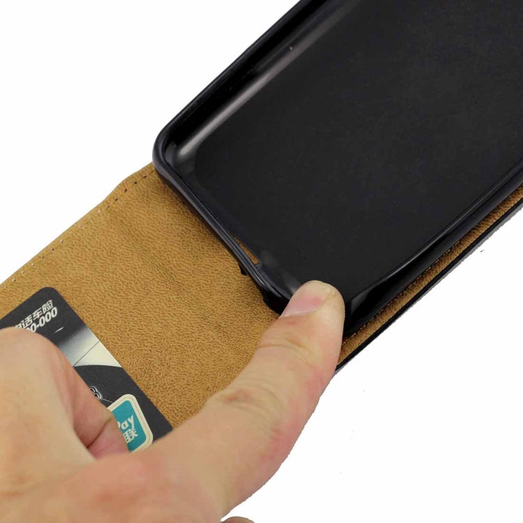 For Huawei Y5 (2017) TPU Business Style Vertical Flip Protective Leather Case with Card Slot (Black)