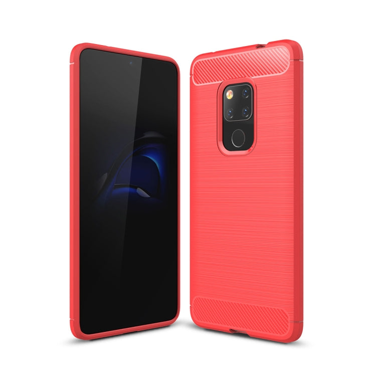 Brushed Texture Carbon Fiber Shockproof TPU Case for Huawei Mate 20