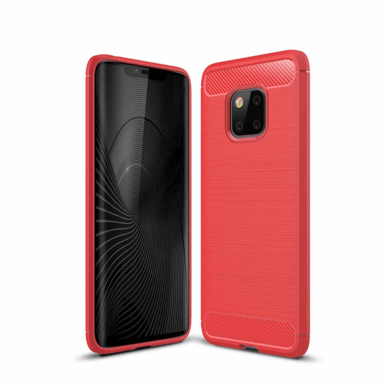 Brushed Texture Carbon Fiber Shockproof TPU Case for Huawei Mate 20 Pro
