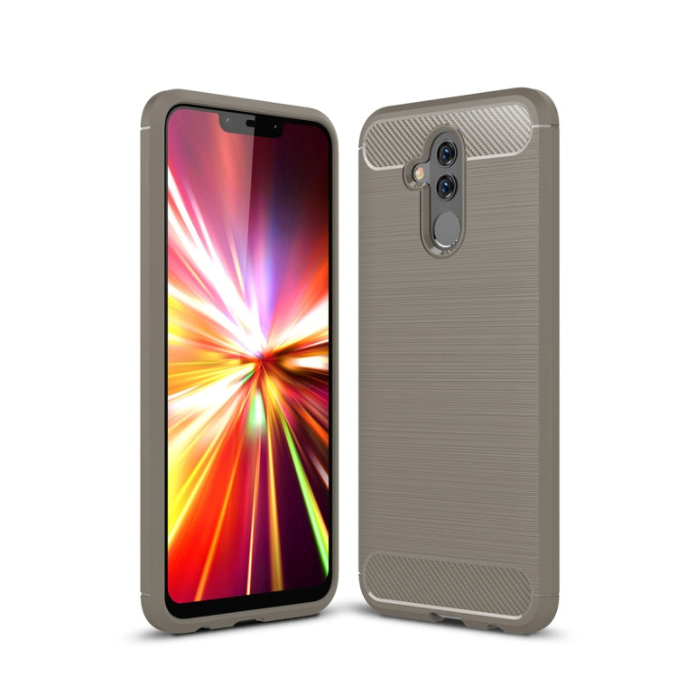 Brushed Texture Carbon Fiber Shockproof TPU Case for Huawei Mate 20 Lite