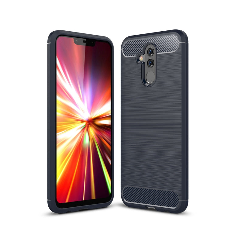 Brushed Texture Carbon Fiber Shockproof TPU Case for Huawei Mate 20 Lite