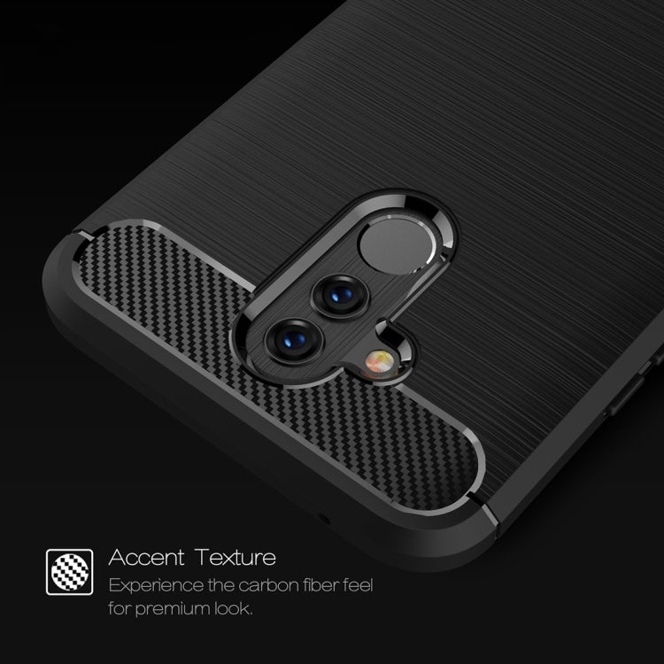 Brushed Texture Carbon Fiber Shockproof TPU Case for Huawei Mate 20 Lite