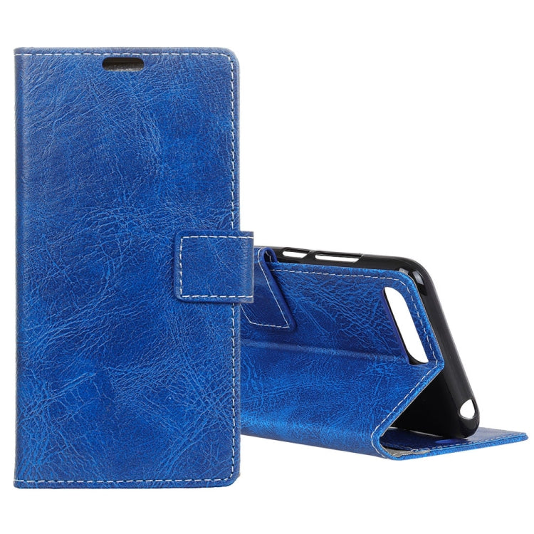 For Huawei Y6 2018 Retro Crazy Horse Texture Horizontal Flip Leather Case with Holder & Card Slots & Wallet & Photo